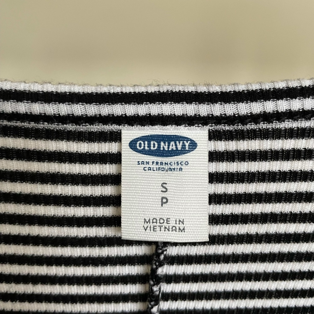 black and white striped ribbed bodycon dress - Picture 3 of 3